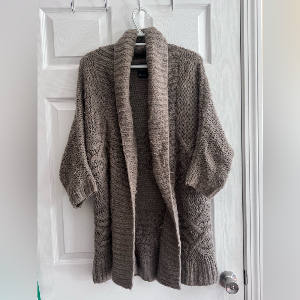 Brown American Eagle Outfitters Knit Cardigan in Size Small, Brown Color